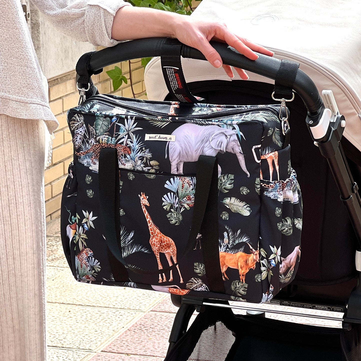 Bolso XL colección "Safari black" impermeable