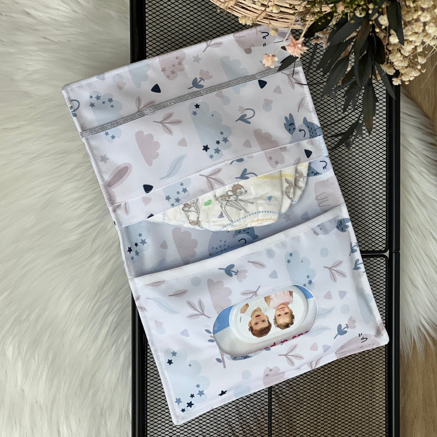 Portatoallitas colección "Búho y conejo"