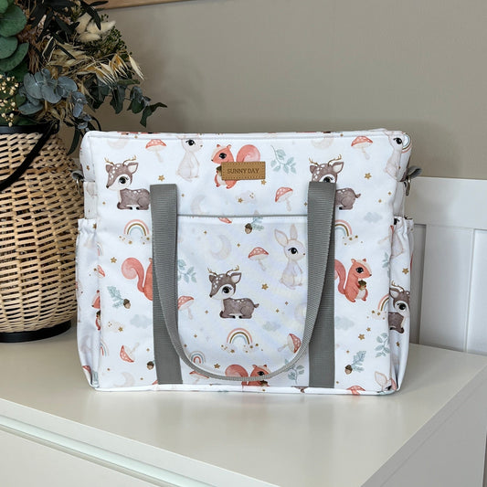 Bolso XL colección "Animalitos del bosque" impermeable