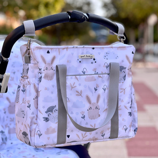 Bolso XL colección "Búho y conejo" impermeable