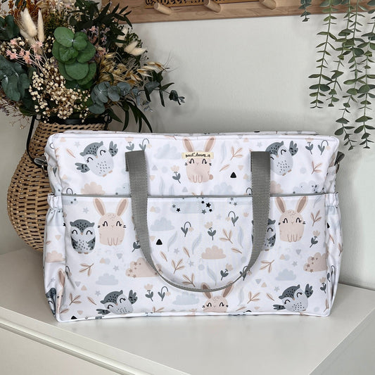 Bolso gemelar colección "Búho y conejo" impermeable