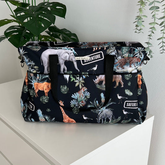 Bolso gemelar colección "Safari black" impermeable