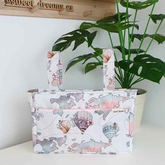 Bolso organizador colección "Globos por el mundo" impermeable
