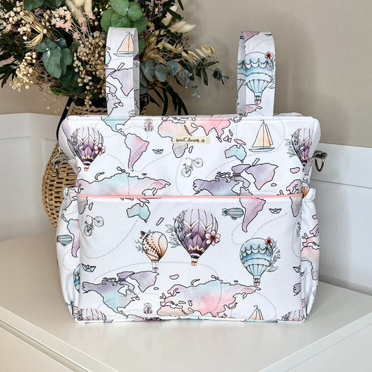 Bolso para carrito colección "Globos por el mundo"