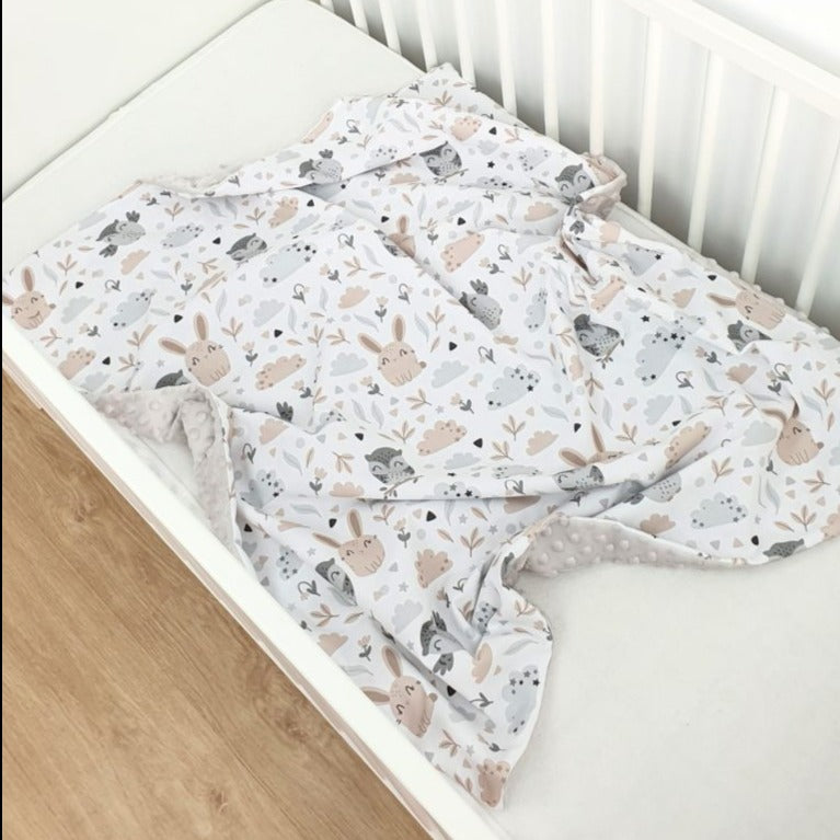 Mantita colección "Búho y conejo"