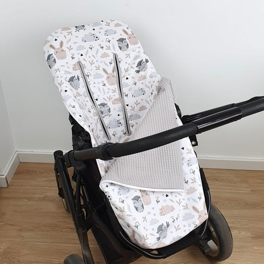 Saco silla de entretiempo colección "Búho y conejo"